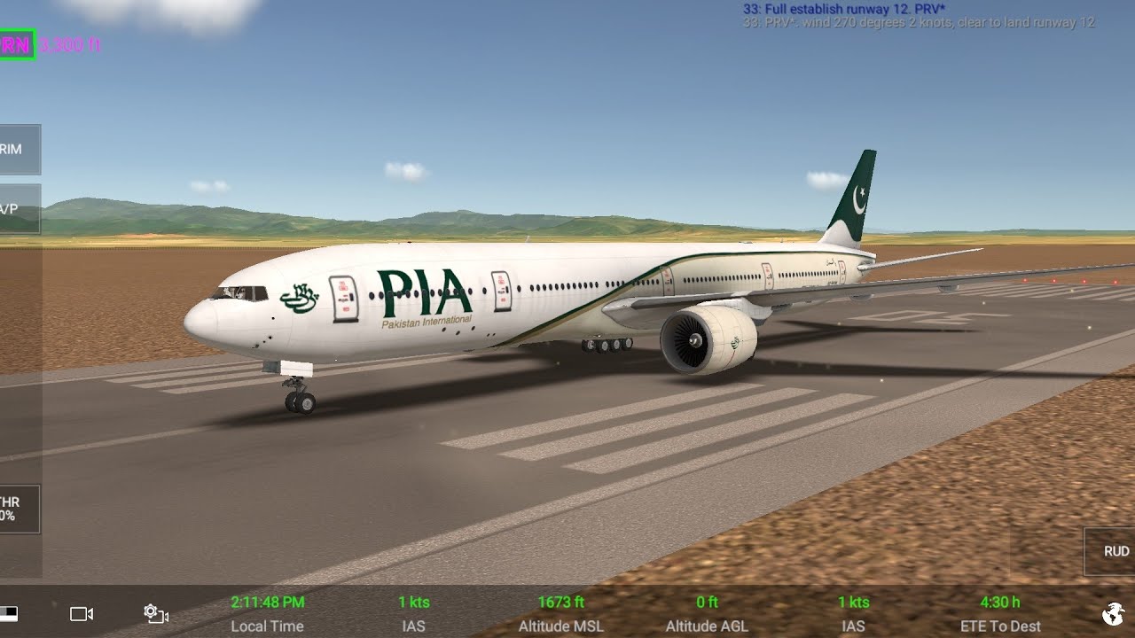 [RFS Real Flight Simulator] Pakistan Int'l Airlines PK741 - B777 300ER ...