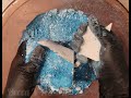 Turquoise Dyed Gym Chalk on Plain Gym Chalk Crush ASMR 💙