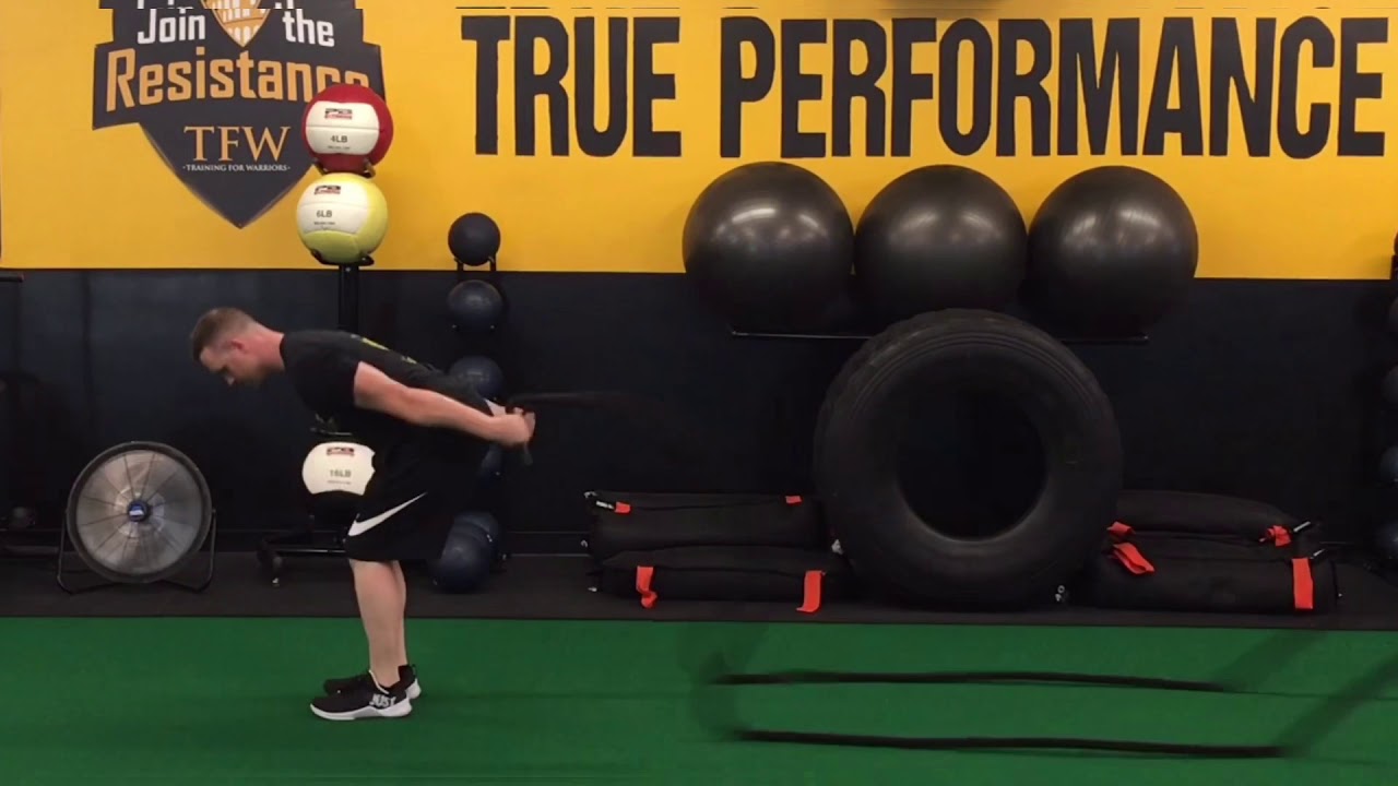 Battle Rope: Tricep Kickbacks - YouTube