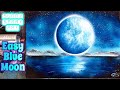 spray paint art Easy Blue Moon/スプレーアート作品『青い月です』