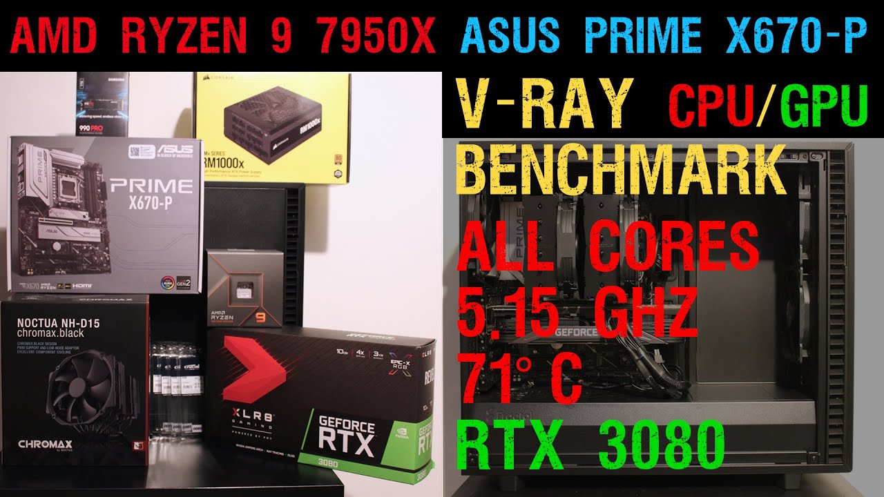 Ryzen 9 7950x Pc Build Asus Prime X670 P Nvidia Rtx 3080 Pny V