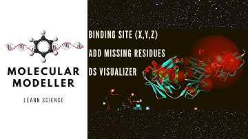 Binding site (X, Y, Z) and adding missing residues for molecular docking using DS visualizer (2020)