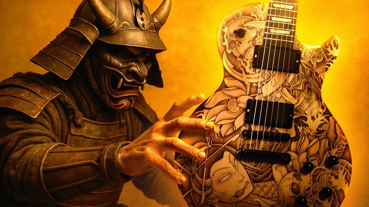 🔥 Burning Tattoo Art onto a Les Paul guitar kit | Watch the Process