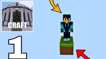 Minicraft - one block survival gameplay walkthrough part 1 | Mizna minicraft survival series