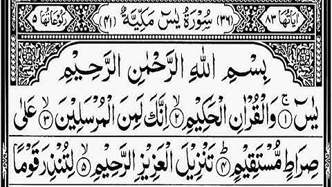 প্রতিদিন সকালে শুনুন-প্রশান্তিময় কণ্ঠে সূরা ইয়াসীন |( سورة يس ) SURAH YASIN | Read Al-Quran*