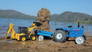JCB 5CX Fully Loading Mud Tipper Truck | Ford Tractor | John Deere Tractor | Mud Loading | CS Toy