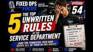 Fixed Ops Focus | The Top 5 UNWRITTEN Rules of the Service Department - Ep#54