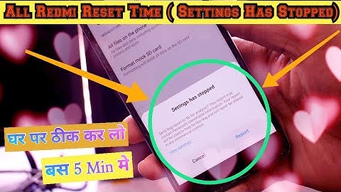 All Redmi Phone Settings Has Stopped Problem Solve |Mi 5a Settings Has Stopped #Settings_Has_Stopped