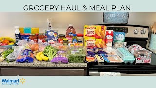 GROCERY HAUL \& MEAL PLAN | BUDGET FRIENDLY | WALMART GROCERY PICKUP | FAMILY OF TWO