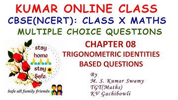 CBSE(NCERT) Maths Class X Chapter 08 Introduction to Trigonometry- MCQs on Trigonometric Identities.