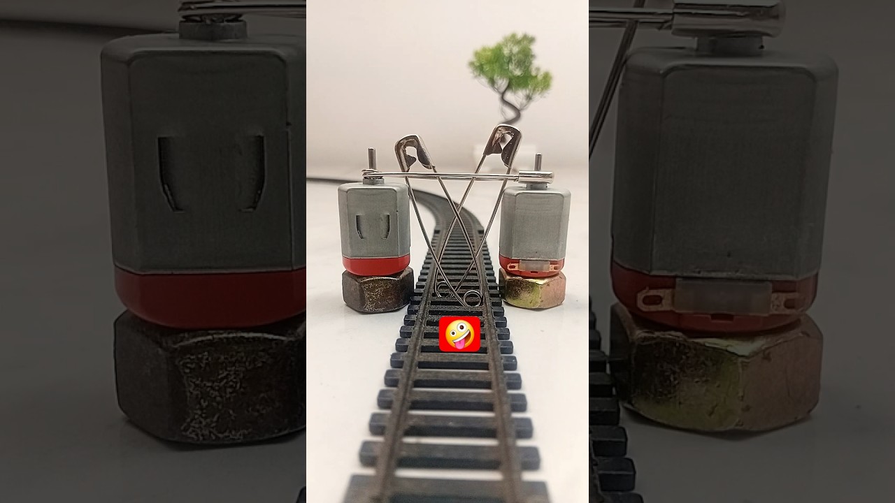 FULL SPEED Toy Train CRASH 😱🚂💥 saree pin,Dc motor #shorts #ckdotcom #rccars #crashtest