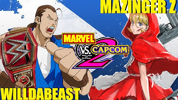 MvC2 Mvci Umvc3 MAZINGER Z vs WILLDABEAST (Fightcade) pt 1