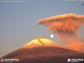 Popocatépetl volcano, Mexico: elevated activity 15-16 Aug 2019