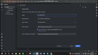 Android Studio New Project: Empty Activity