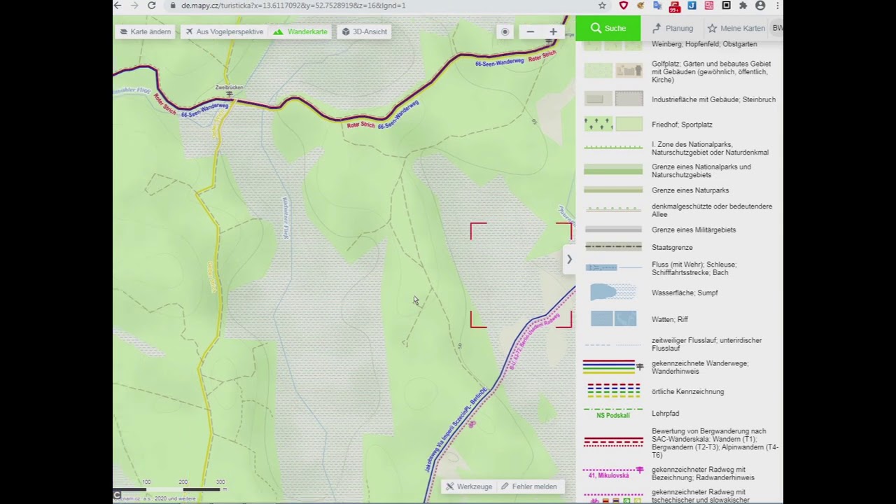 Mapy_CZ_WEB Teil2 - Video - deutsche Hilfe, Erklärung - Routenplaner