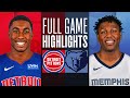 PISTONS At GRIZZLIES FULL GAME HIGHLIGHTS April 5 2024 