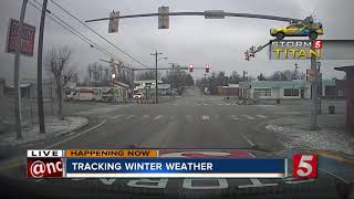 There may be a few slick spots after front moves through Tennessee