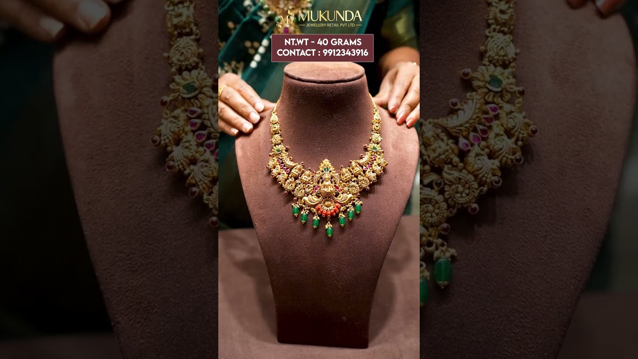 beautiful gold necklace collection Mukunda Jewellers