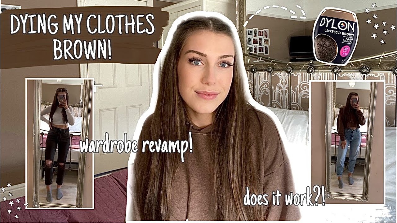 DYING MY CLOTHES BROWN *omg you have to try this* (TRY ON) 