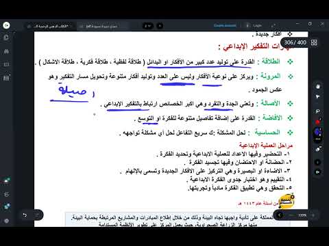 الرخصة المهنية العام التفكير الابداعي Hamdedk