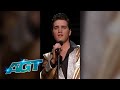 Elvis sings with Simon Cowell on AGT | #shorts