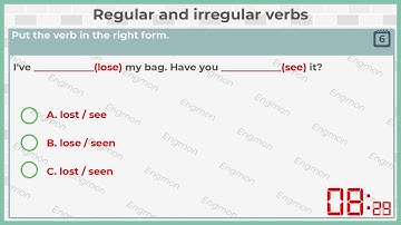 Unit 24 - Regular and irregular verbs (Essential Grammar in Use video test)