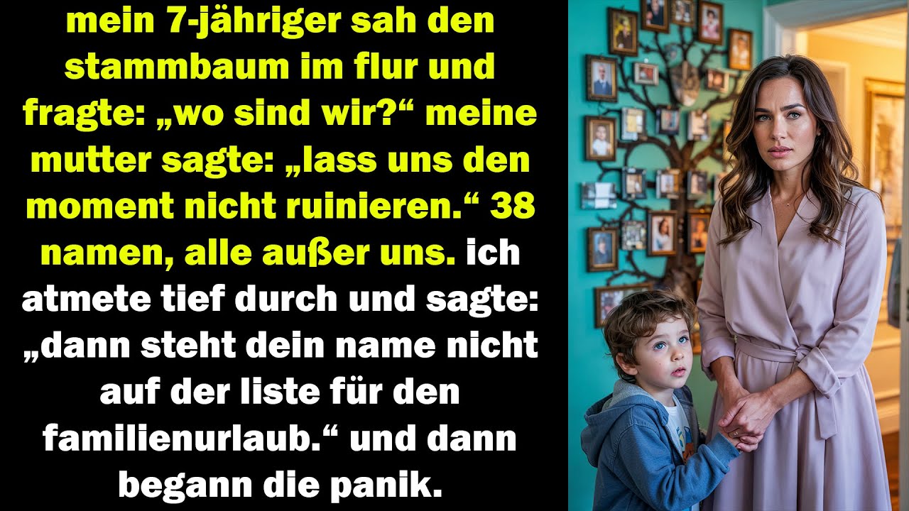 Als unser Familien-Stammbaum mit 38 Namen aufgehängt wurde, fehlten nur zwei: meiner und der meines siebenjährigen Sohnes. Als Keleb fragte: „Mama, wo sind wir?“, antwortete meine Mutter kalt:...