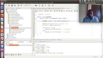 Check whether a number is even or odd using if...else statement