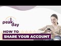 How to Share your PeakDay Account