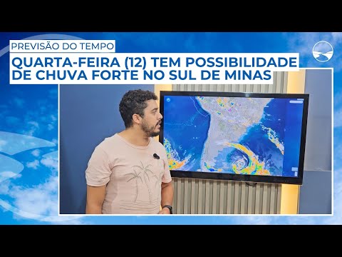 Quarta-feira (12) tem possibilidade de chuva forte no Sul de Minas; choveu granizo na Fernão Dias