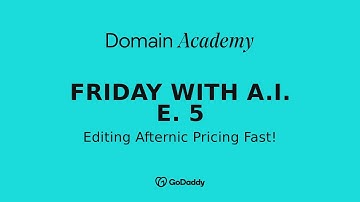 E5: Friday with AI – Instantly Reprice Your Afternic Portfolio Using AI