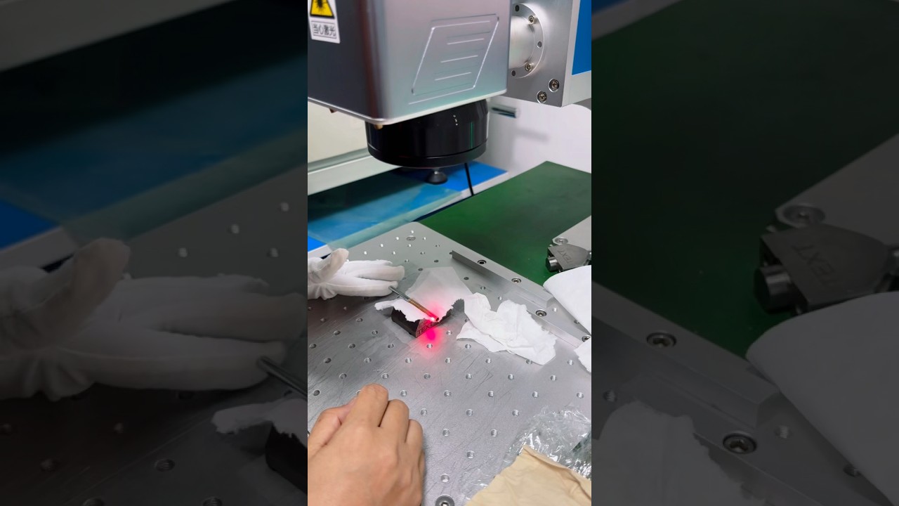 The worker is testing the precision part 