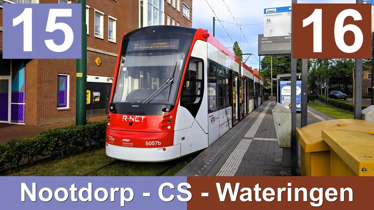 HTM lijn 15-16: Nootdorp - Centraal Station - Wateringen | HTM 5057 | 2025