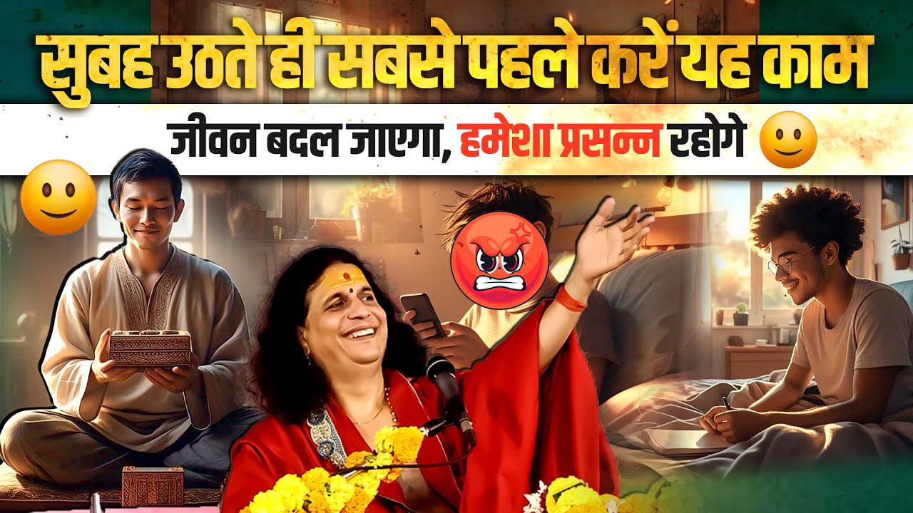 सुबह उठते ही सबसे पहले करें यह काम जीवन बदल जाएगा, हमेशा प्रसन्न रहोगे #santindradevjimaharaj