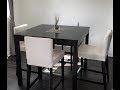 Ikea bjursta table and  henriksdal bar stool with backrest brownblack assembly