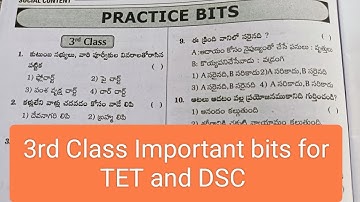 ||3rd class||Important bits||Useful for TET and DSC #dsc #sgt#tsdsc #bits