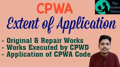 Introduction and Extent of Application | CPWD Account Code | PC-16 | PC - 12