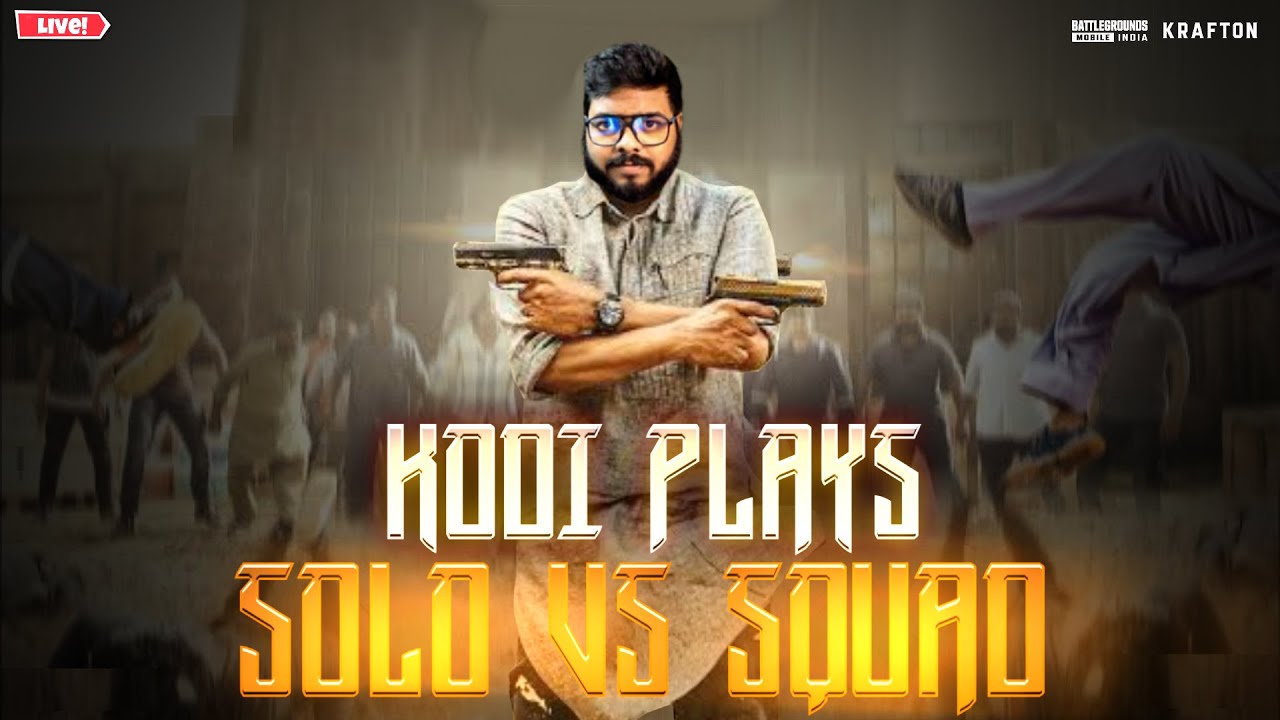 Solo Vs Squads🔥 | Road To 55k | BGMI (Emulator) Telugu Live | Kodi Plays 🔴Live Now