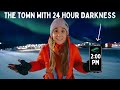 24 hours in the town with 24 hour darkness  svalbard