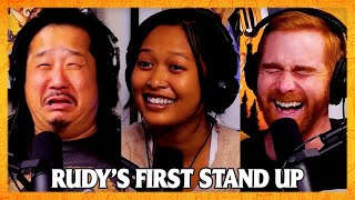 Andrew Santino and Bobby Lee React To Rudy's First Stand Up Set | Bad Friends Clips