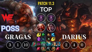 WE Poss Gragas vs Darius Top - KR Patch 11.3