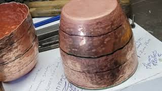 making a copper cup raising, design and first round chasing.