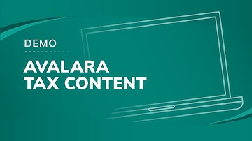 Avalara Tax Content Demo