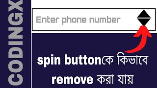 How to remove spin or arrow buttons from number input field | Bangla