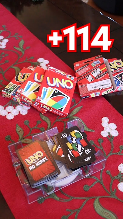 Uno NO MERCY  114 Stacking 3 Player Stockpile