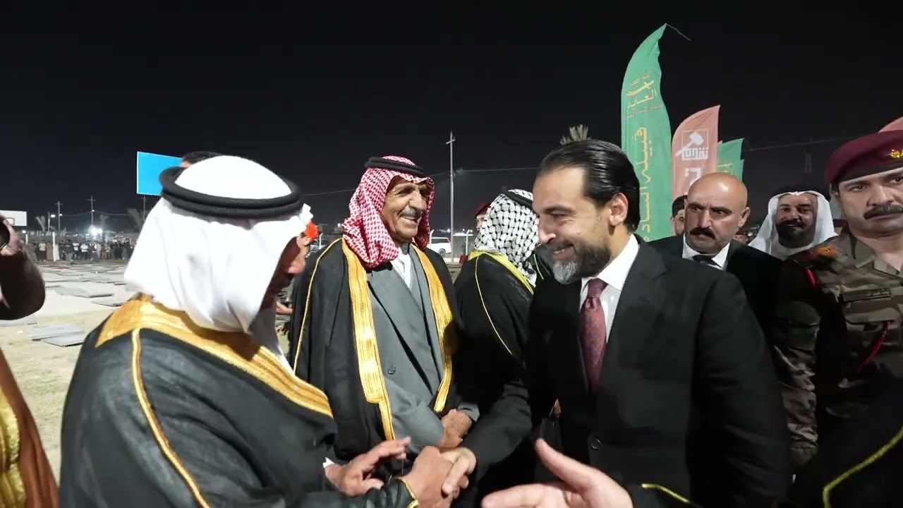 رئيس حزب تقدم يحضر تجمّعاً لدعم مرشَّح الحزب الشيخ جمعة الدوار في نينوى/ الجانب الأيمن