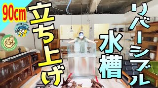アクアリウム】ついに始動！90センチリバーシブル水槽立上げ！（ADA