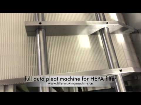mini pleating machine for HEPA filter 