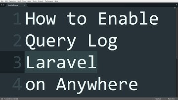 How to Enable Query Log Laravel on Anywhere