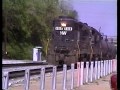 Nw gp35 leading a local at spartanburg sc with a caboose 1988